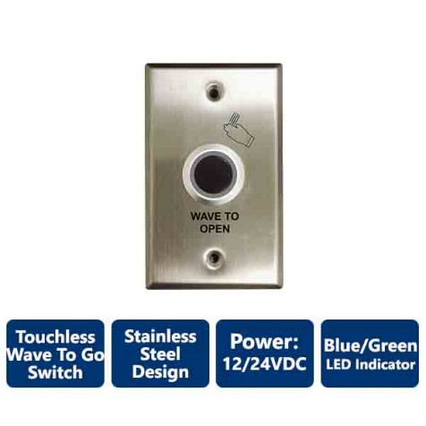 Touchless Wave To Go Stainless Steel Switch