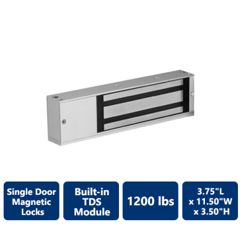 Built-in "TDS" 1200 lbs. Single Door Magnetic Locks