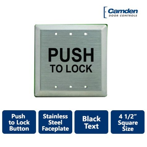 Camden CM-45 4 1/2” "Push to Lock" SQUARE Faceplate