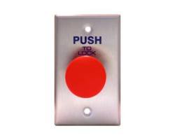 Camden CM-400-8 1 5/8" Mushroom Pushbutton with Stainless Steel Faceplate