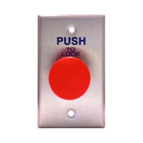 Camden CM-400-8 1 5/8" Mushroom Pushbutton with Stainless Steel Faceplate