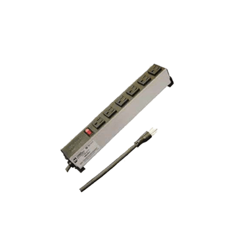 POWER-BAR6-M 6 Outles Power Bar, Metal