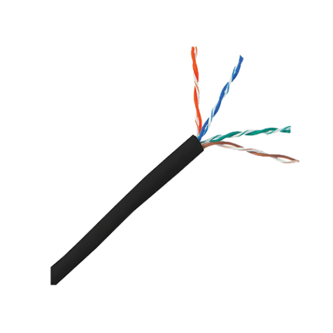 24AWG CAT5E FT4 1000Ft Black Cable