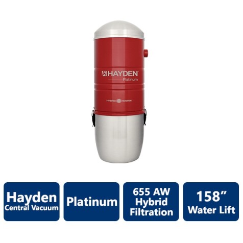 655 AW Platinum Hayden Hybrid Filtration Central Vacuum