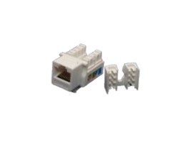 CAT5E RJ 45 Keystone Jack, White