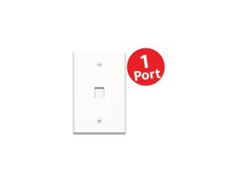 RJ45 Keystone Wall Plate, 1 Port