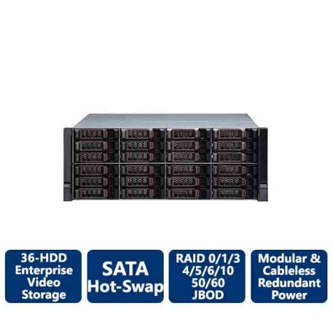 36-HDD HOT-SWAP ENTERPRISE VIDEO STORAGE