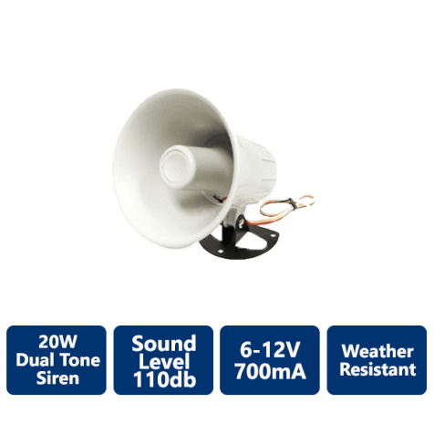 DSC-TRI-D20W 20W Dual Tone Siren