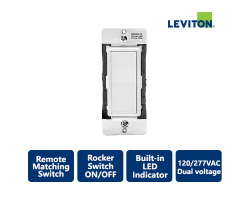 Leviton Decora Smart Dual Voltage Remote Matching Switch