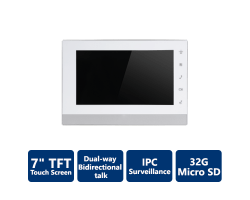 IP Indoor Monitor with 7" TFT touch screen, VT