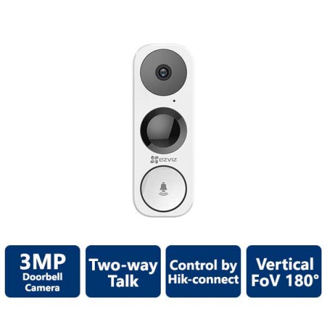 3MP Dual WiFi Smart Doorbell with Two-way Talk