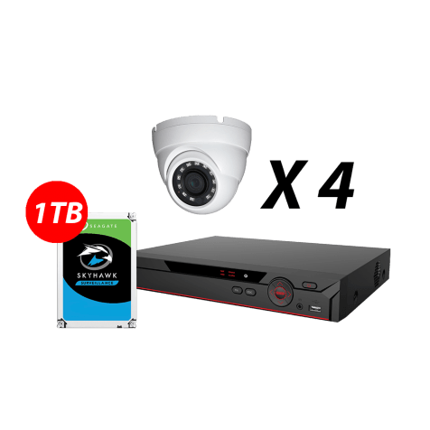 4 Channel, 4 HD 5MP AI Cameras, DH OEM Kit