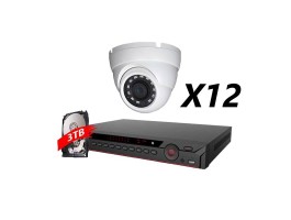 16 Channel, 12 Cameras 5MP IP WDR Kit, White, DH OEM