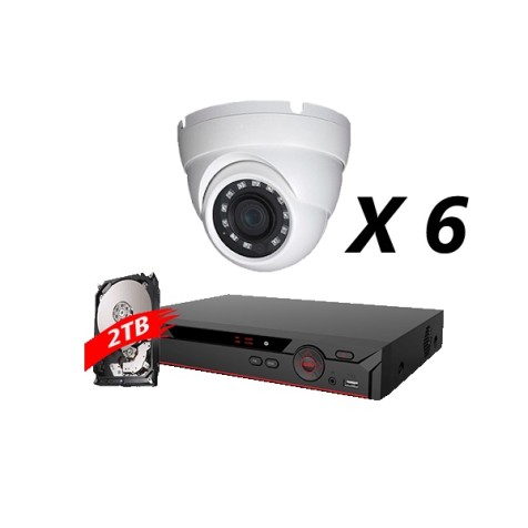 8 Channel, 6 Cameras 5MP IP WDR Kit, White, DH OEM