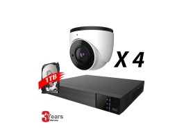 4 Channel, 4 IP 5MP Cameras, EyeOnet Kit, Eyeball