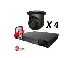 4 Channel, 4 IP 5MP Cameras, EyeOnet Kit, Grey