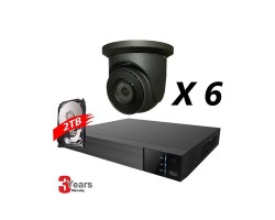 8 Channel, 6 IP 5MP Cameras, EyeOnet Kit, Grey