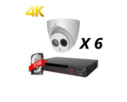 8 Channel, 6 IP 4MP Cameras, DH OEM Kit