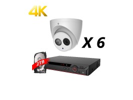 8 Channel, 6 IP 4MP Cameras, DH OEM Kit