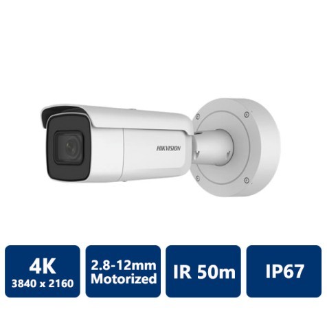 Hikvision 4K True WDR Network Bullet, 2.8-12mm Motorized Lens