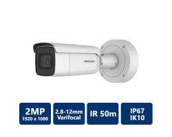 Hikvision 2 MP True WDR Vari-focal Network Bullet Camera, 2.8-12mm Varifocal Lens