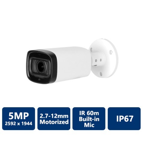 5MP HDCVI IR Bullet Camera 2.7-12mm motorized lens