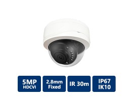 5MP HDCVI IR Vandal Dome, 2.8mm Fixed Lens