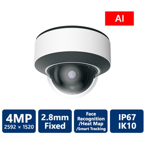 EyeOnet 4MP AI IP IR Vandal Dome