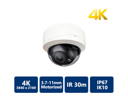 4K True WDR IP IR Motorized Vandal Dome