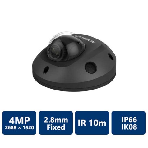 4MP IR Fixed Mini Dome IP Camera 2.8 mm