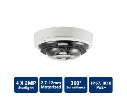 4x2MP IP Starlight 360° Motorized Dome Camera