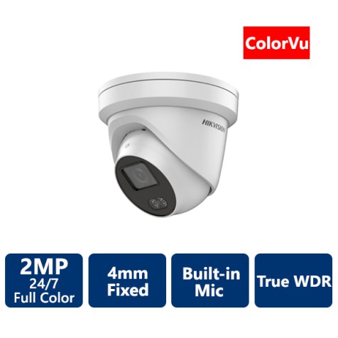 2 MP ColorVu Turret IP Camera, 4mm