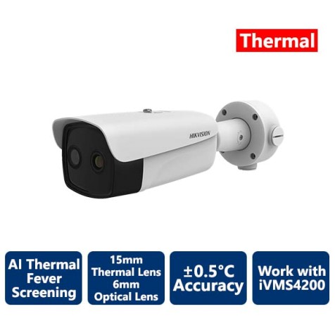 Hikvision AI Fever Screening Thermal Bullet IP Camera 384x288