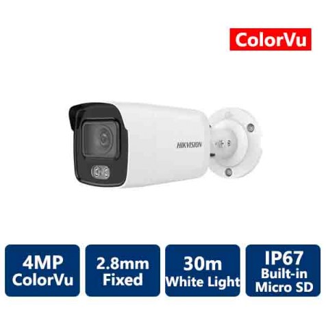 Hikvision 4MP ColorVu Bullet Outdoor Network Camera