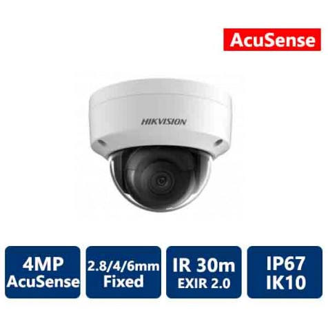 Hikvision 4MP IP AcuSense Dome Outdoor Camera