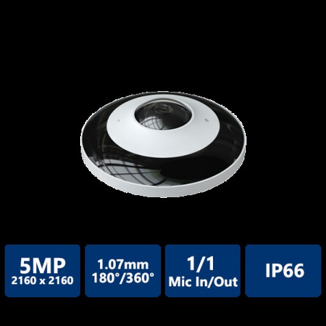 EYEONET 5MP IP Water-Resistant Fisheye, 1.07mm Fixed