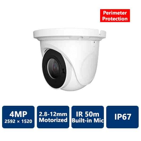 EYEONET 4MP AI Network 50m IR Water-proof Eyeball Camera