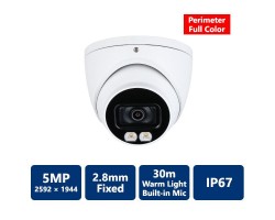 5MP Full Color Fixed-Focal Warm LED WizSense Network Turret Camera