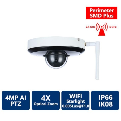 4MP AI Wi-Fi 4X Optical Starlight PTZ Camera