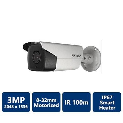 Hikvision DS-2CD4A35FWD-IZH8 3MP Smart IP Outdoor Bullet Camera, 8-32mm, Heater