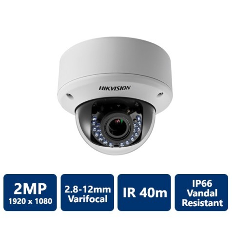 Hikvision DS-2CE56D1T-AVPIR3 HD1080P Vandal Proof IR Dome Camera
