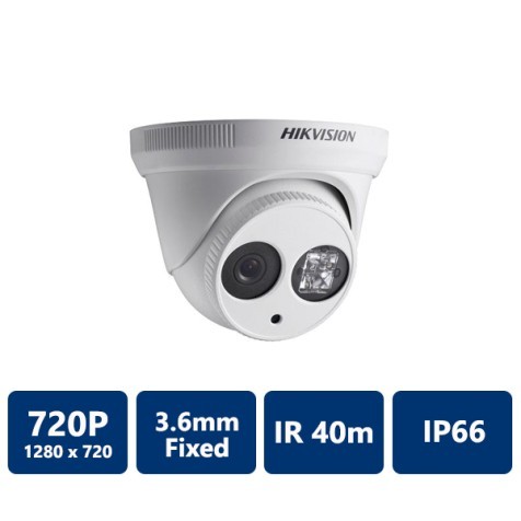 Hikvision DS-2CE56C2N-IT3 720 TVL PICADIS EXIR Dome Camera, 2.8mm