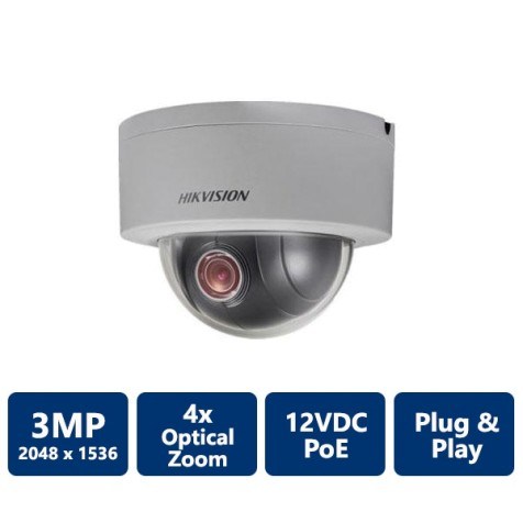 Hikvision DS-2DE3304W-DE 3MP DWDR Network P&P Mini PTZ Dome Camera POE IP66 Outside 4X