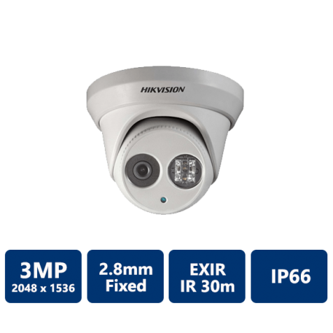 Hikvision DS-2CD2332-I EXIR Turret Network Camera, 2.8mm