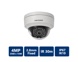 Hikvision DS-2CD2142FWD-IS 4 Megapixel Outdoor IR Network Vandal Dome