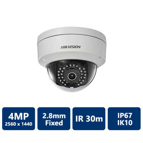 Hikvision DS-2CD2142FWD-IS 4 Megapixel Outdoor IR Network Vandal Dome