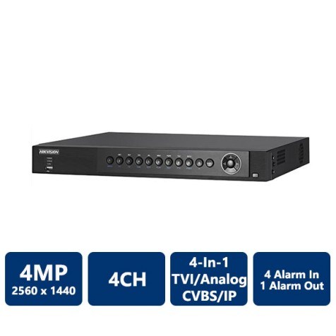 4 Channel H.265 Hikvision 3MP TurboHD Digital Video Recorder
