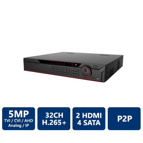 32CH Penta-Brid 5MP 1.5U Digital Video Recorder
