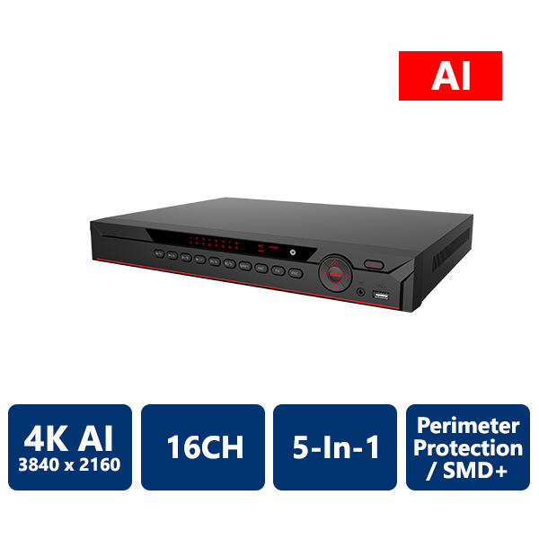 16 Channel Penta-brid 4K 1U Digital Video Recorder