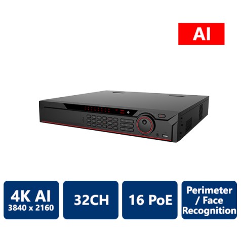 32 Channel 1.5U 16PoE AI NVR (Network Video Recorder)